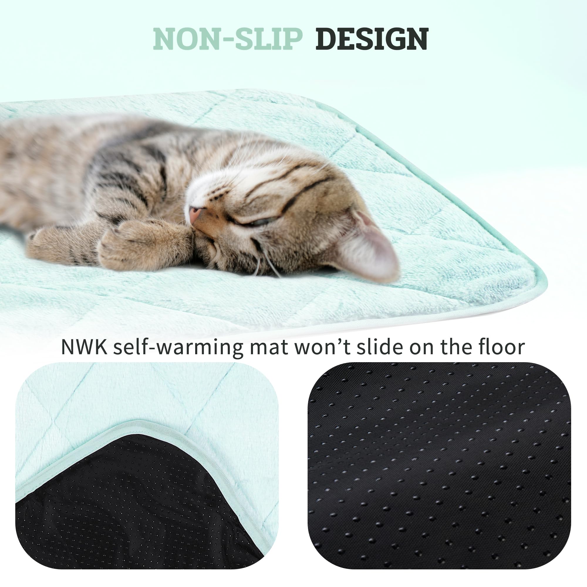 NWK Fluffy Self Warming Cat Mat is lightweight and portable for trips.