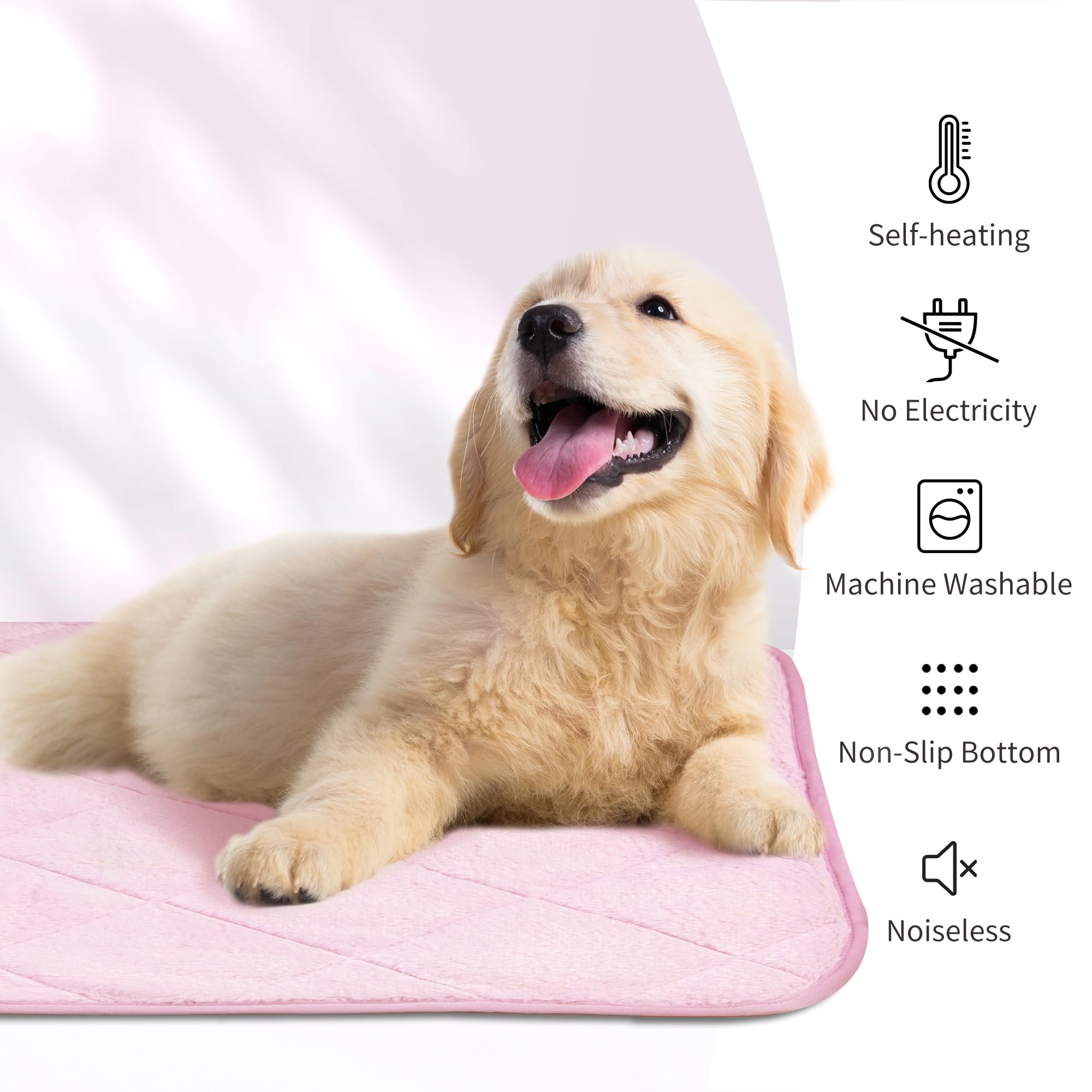 NWK Fluffy Self-Warming Cat Mat machine-washable convenience in minutes
