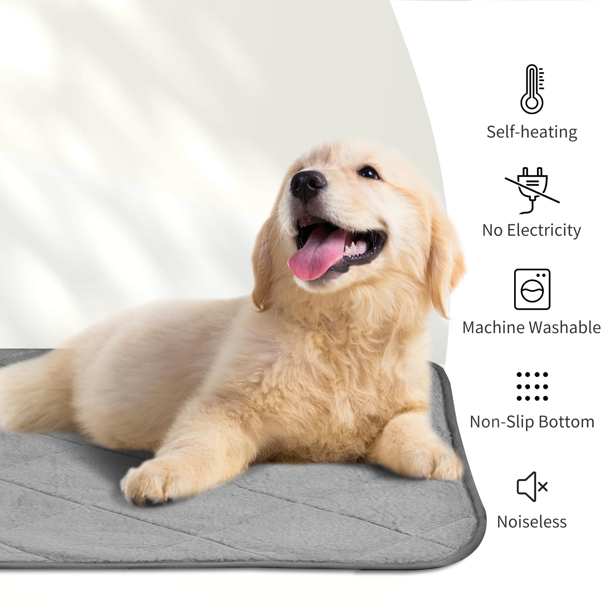 NWK Fluffy self-warming cat mat non-slip bottom stays in place