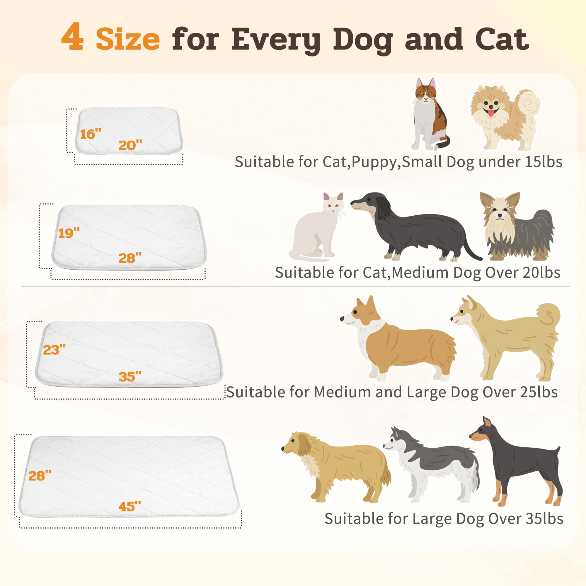NWK Fluffy Self-Warming Cat Mat non-slip bottom grips wooden floors securely