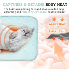 NWK Fluffy Self Warming Cat Mat features non-slip bottom on various floors.