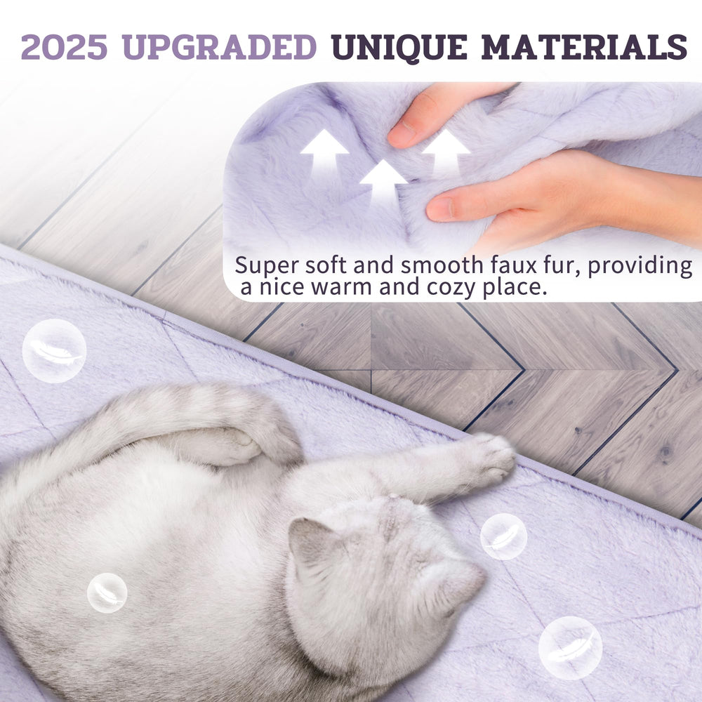 NWK Fluffy Self-Warming Cat Mat soft fur close-up for comfort