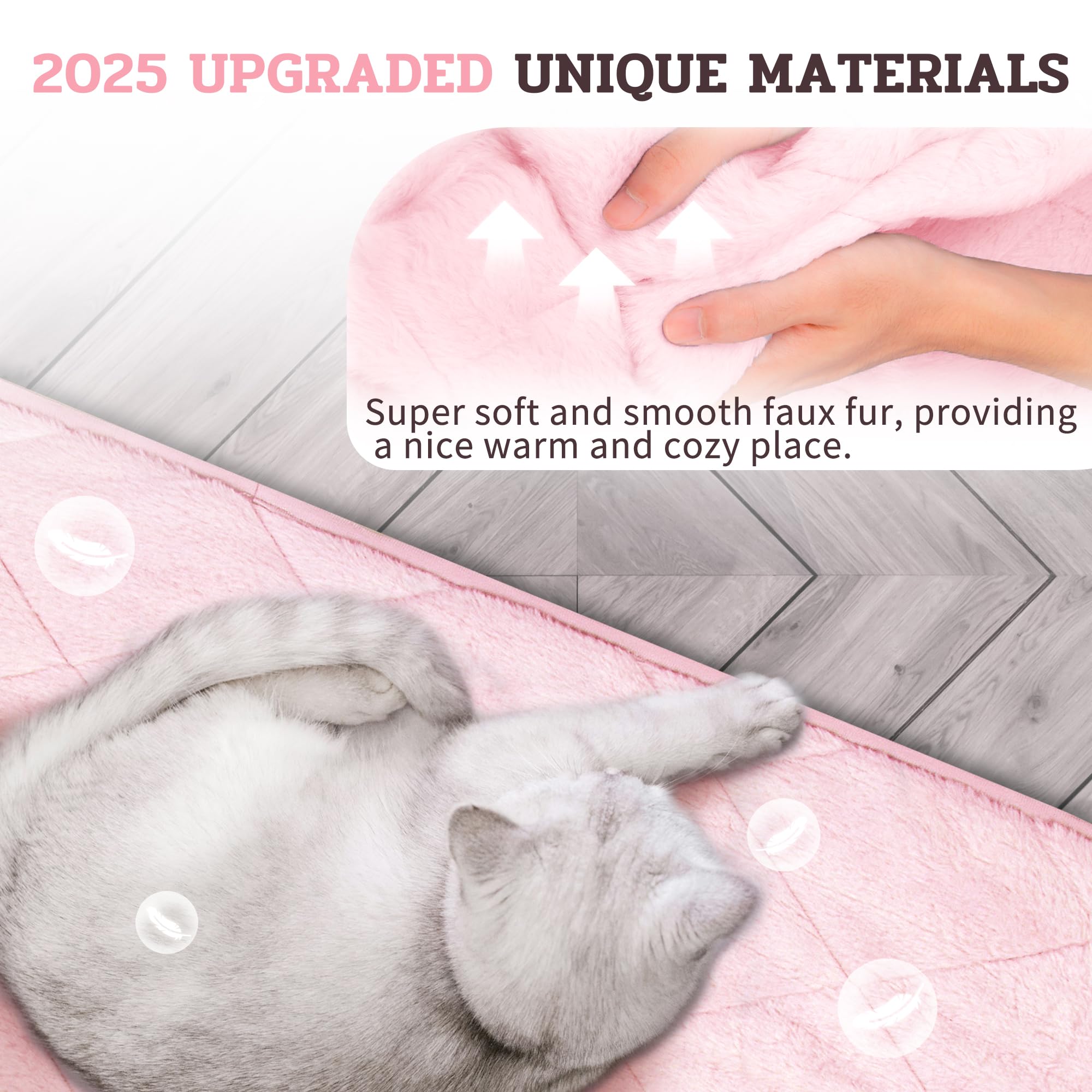 NWK Fluffy Self-Warming Cat Mat soft texture shot for comfortable lounging