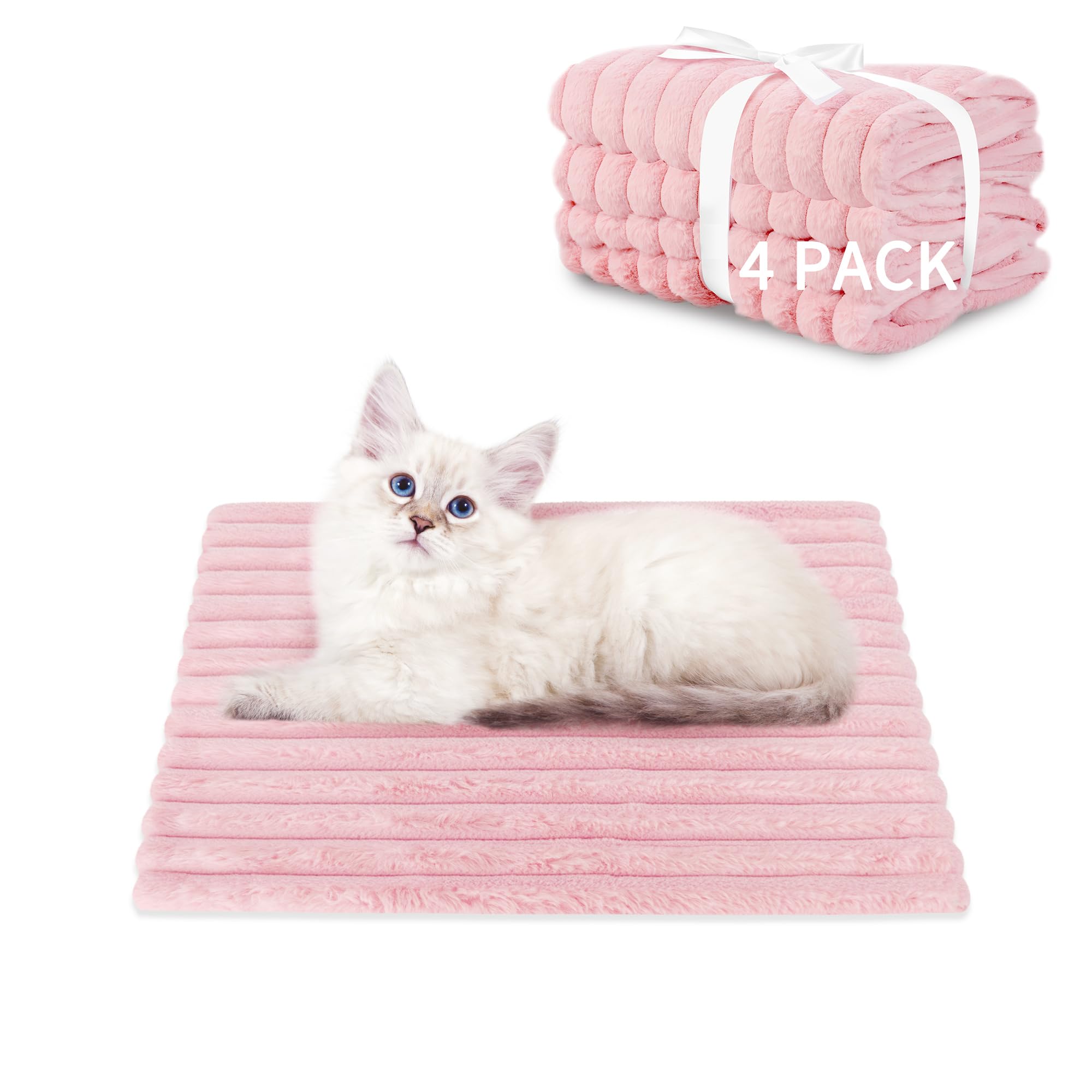 NWK fluffy self-warming cat mat top view for cozy naps