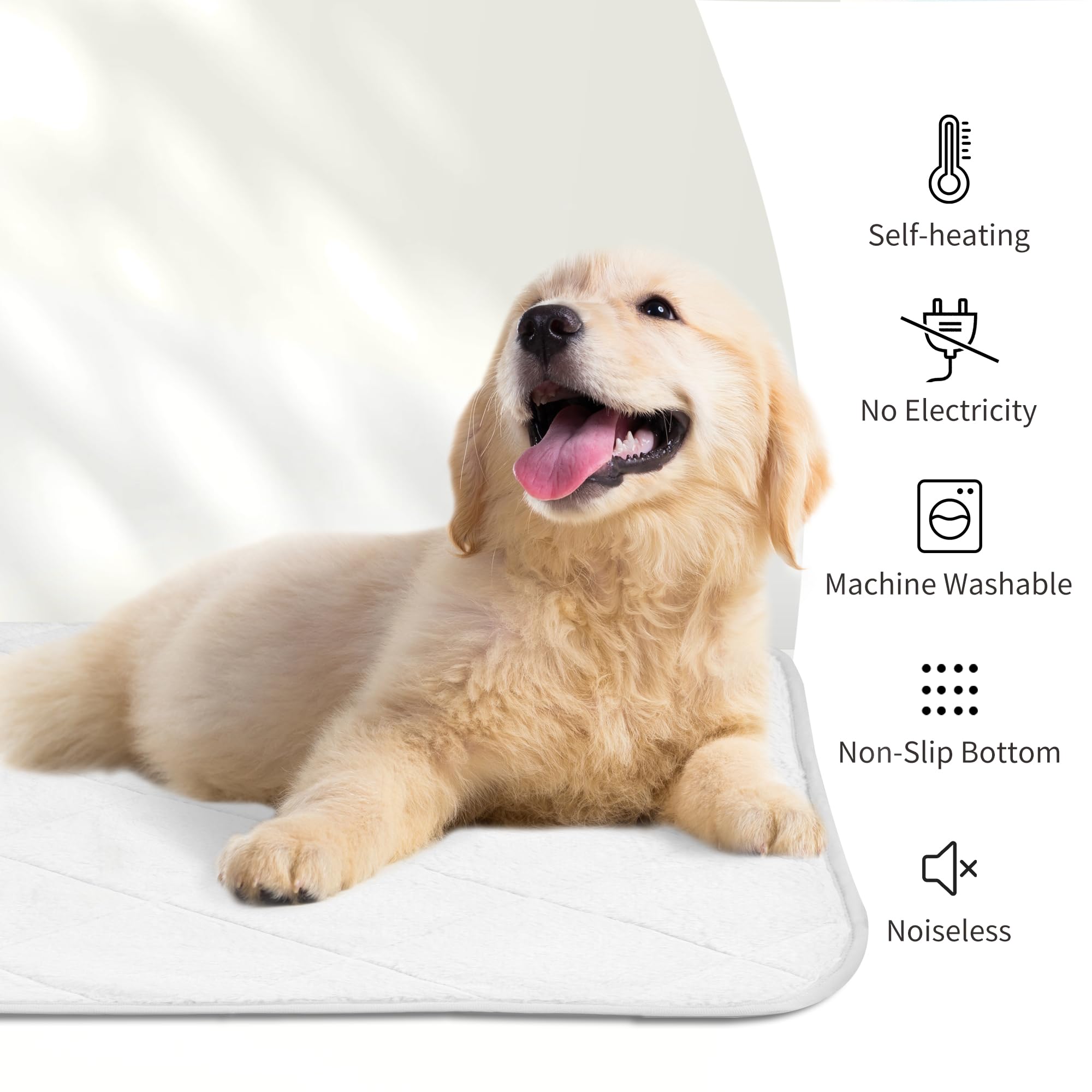 NWK Fluffy Self-Warming Cat Mat travel-friendly for car seats and trips