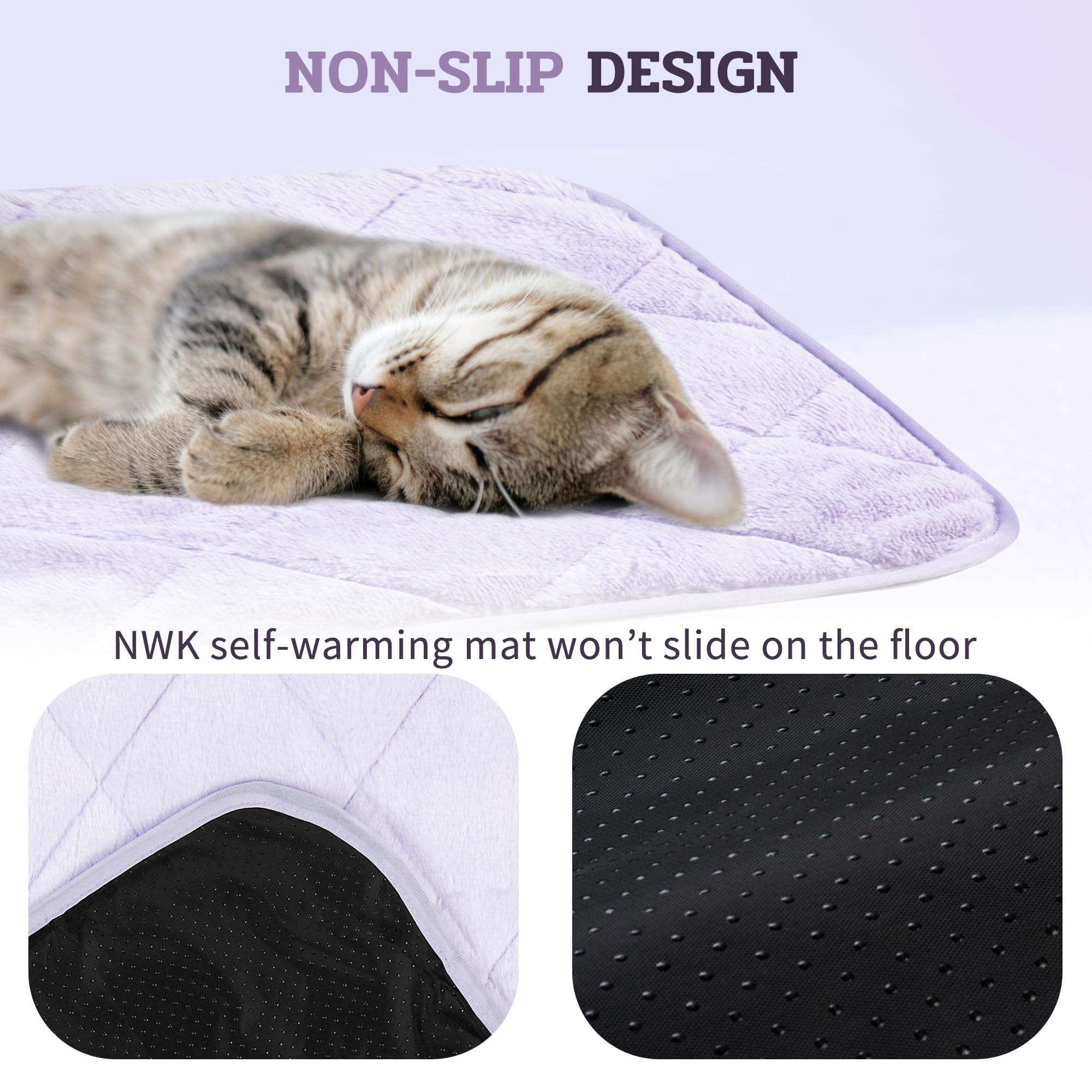 NWK Fluffy Self-Warming Cat Mat washable, easy-care cleaning