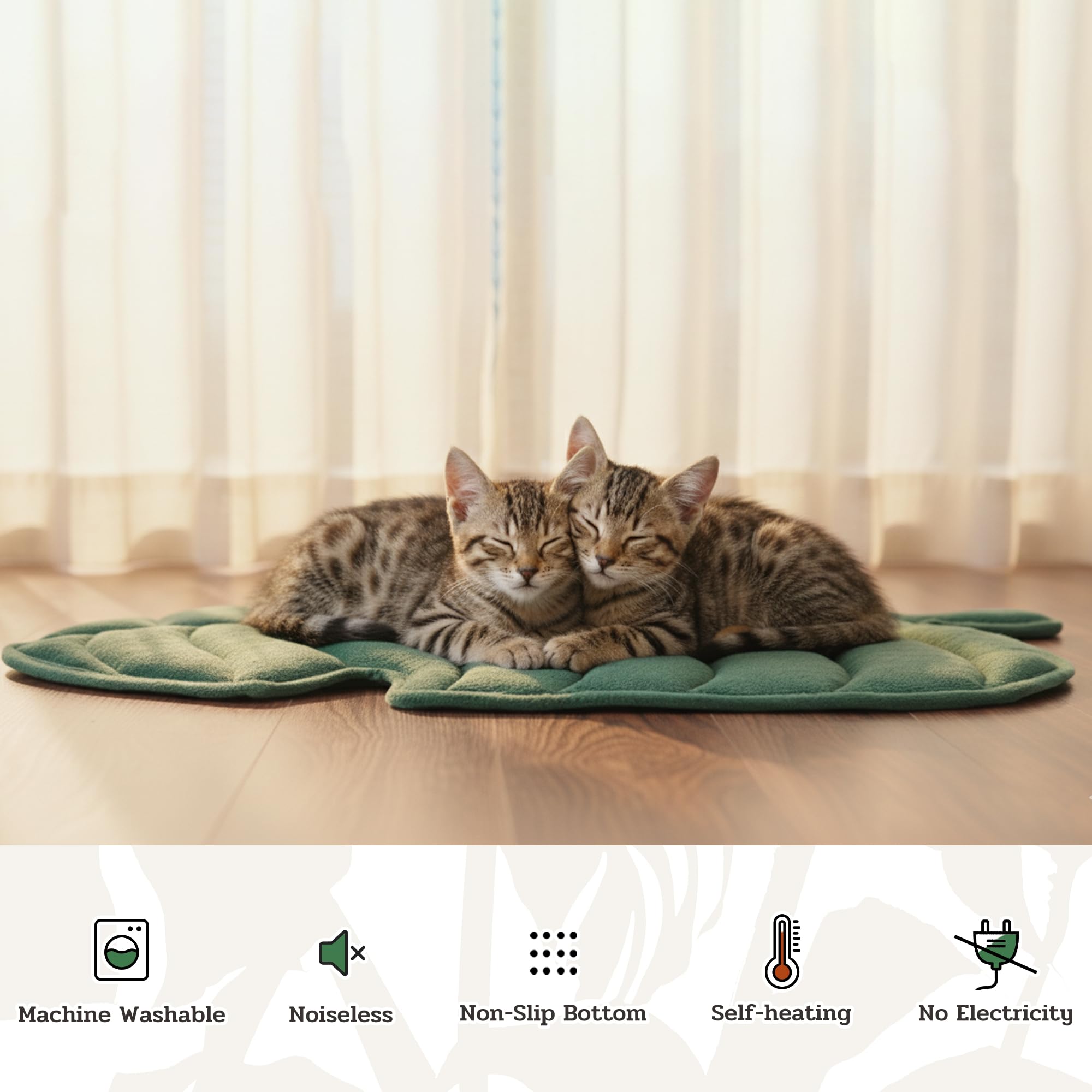 NWK Green Leaf Large 30x19 suits bigger pets and shared naps