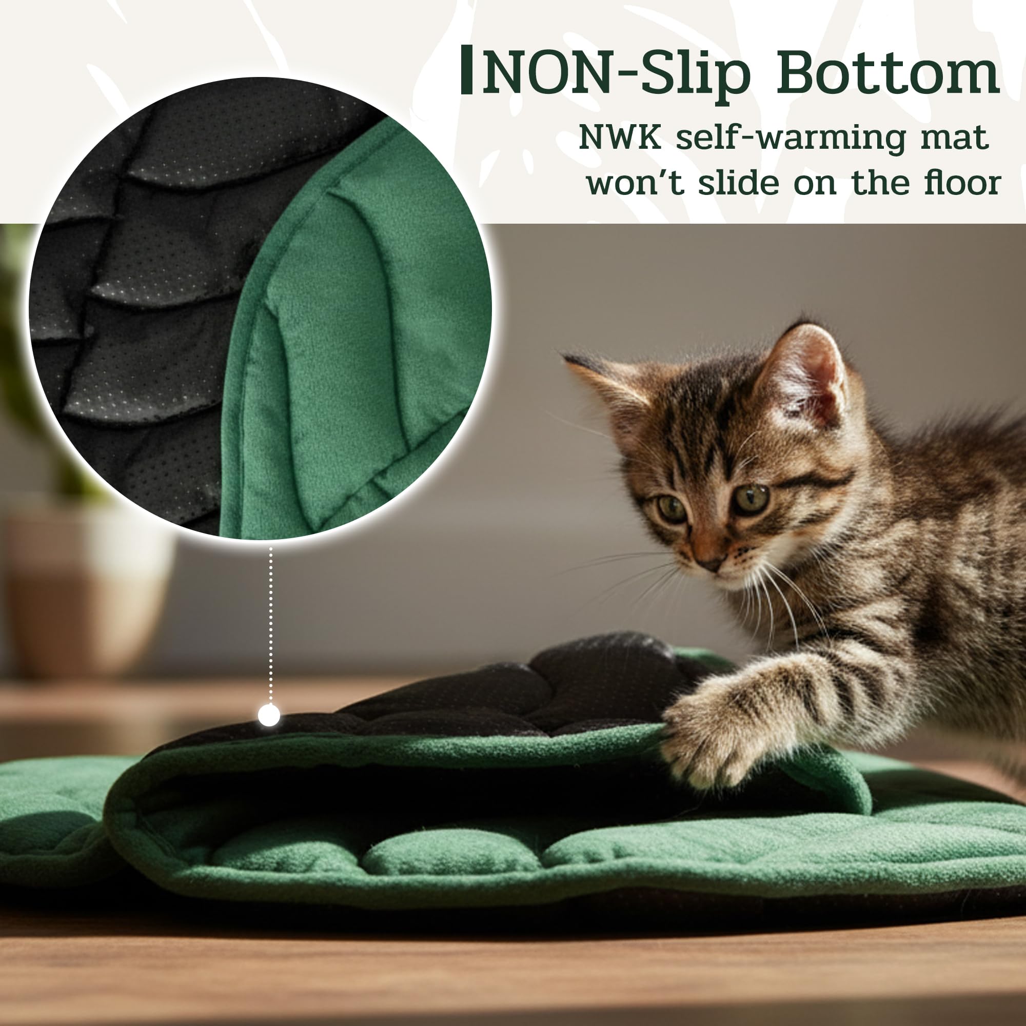 NWK Green Leaf Medium 25.5x19 fits sofas, crates, or car seats