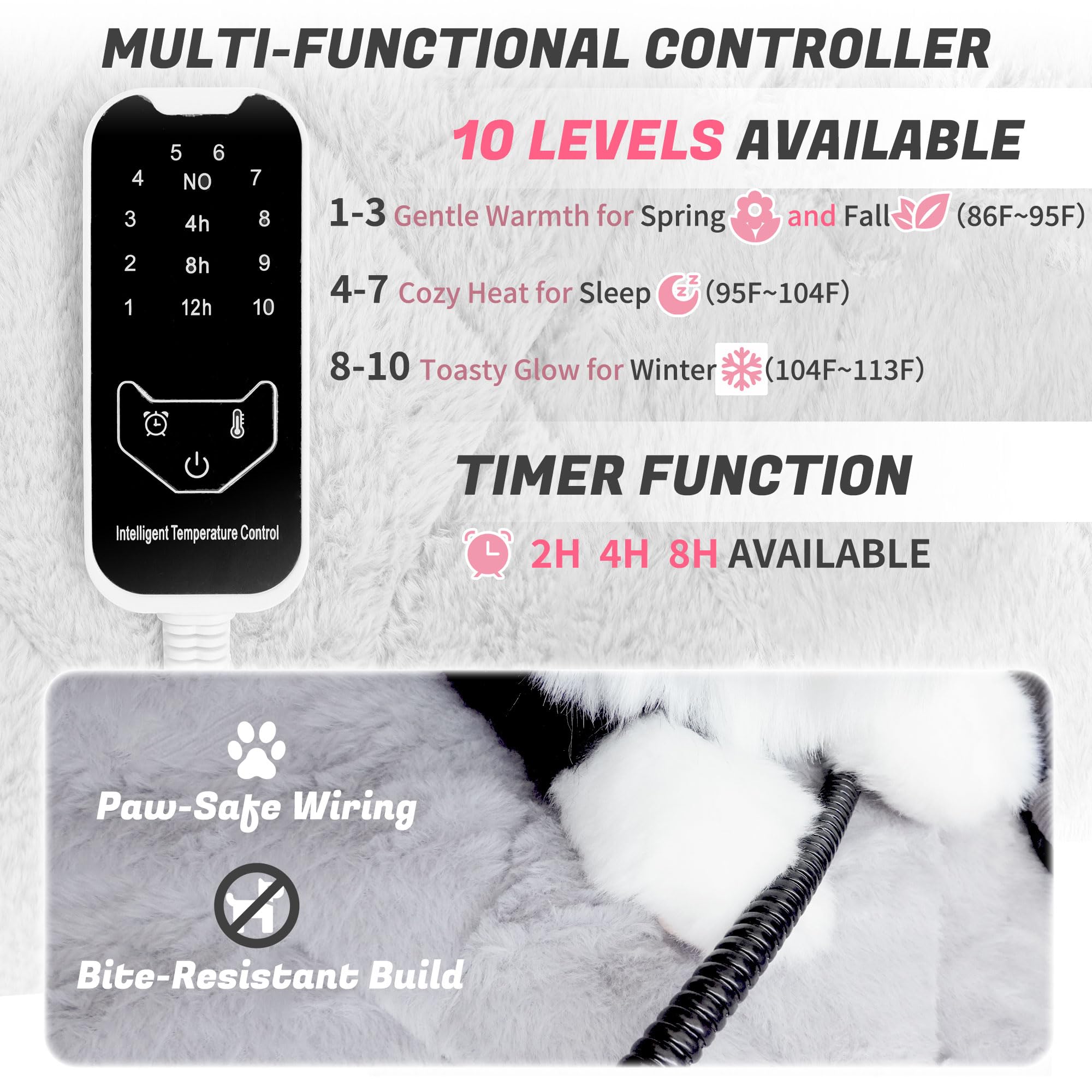 NWK heated cat bed all-season-use demonstrates removable heating core for year-round use