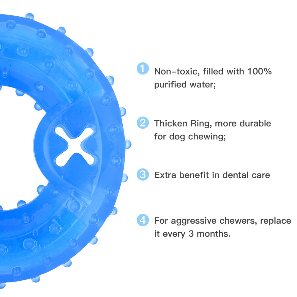 NWK Pet Teether Cooling Chew Toy Durable Outer emphasizes chew-resistant exterior.