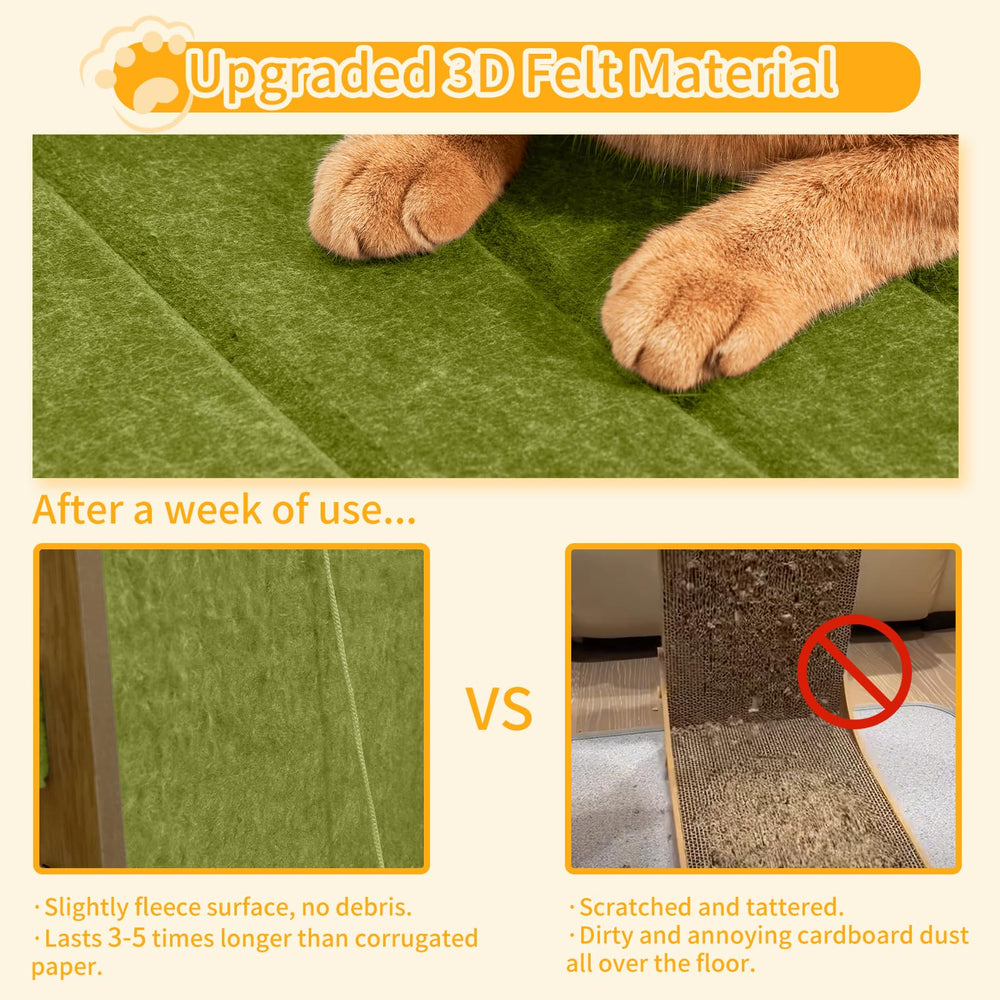 Nxwjoy 30x42x68cm scratch pad offers large, cat-friendly space for lounging and grooming.