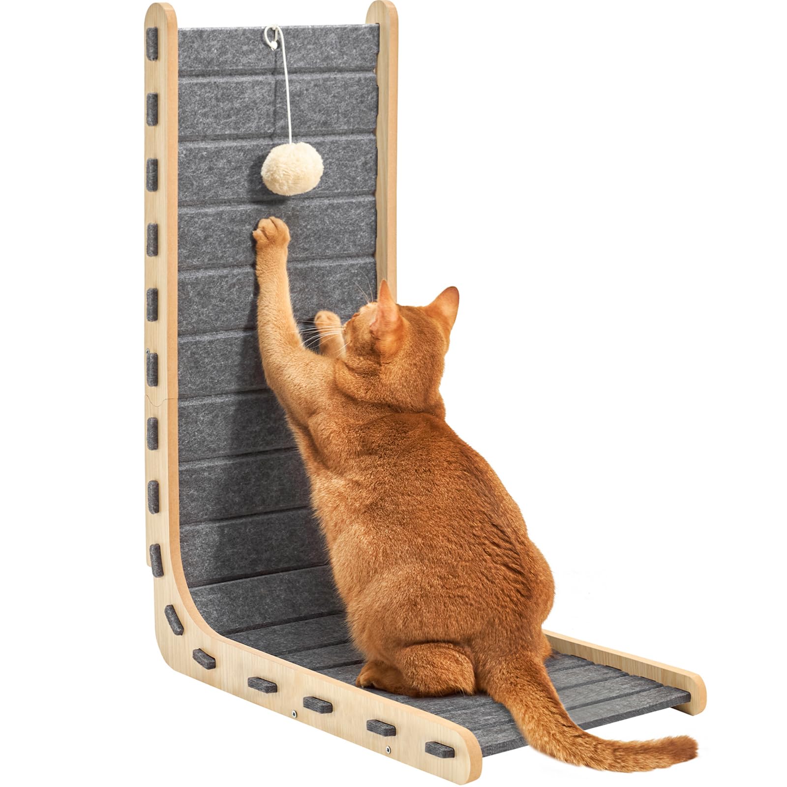 Nxwjoy cat scratch pad felt material closeup highlights durable, eco-friendly surface.