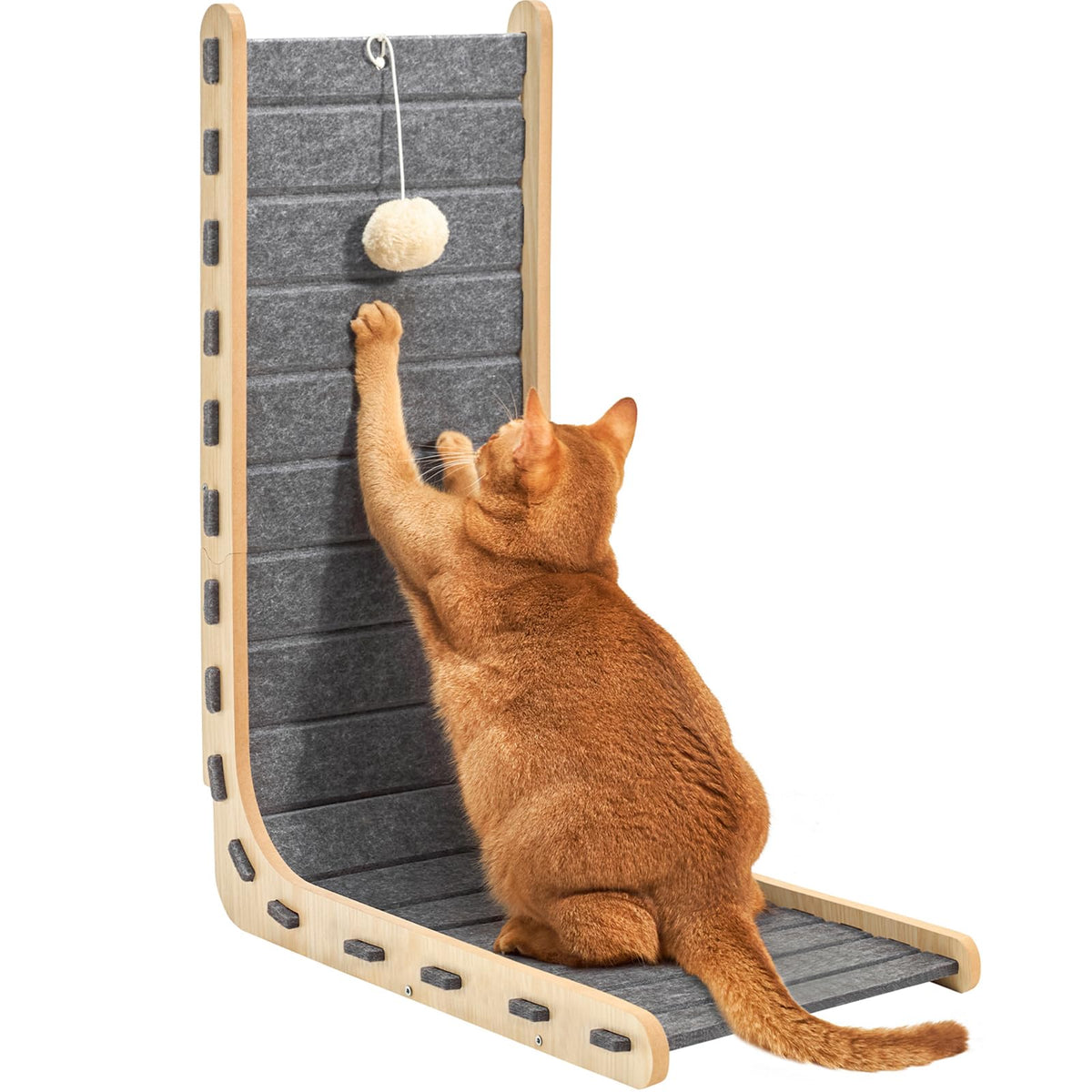 Nxwjoy cat scratch pad felt material closeup highlights durable, eco-friendly surface.