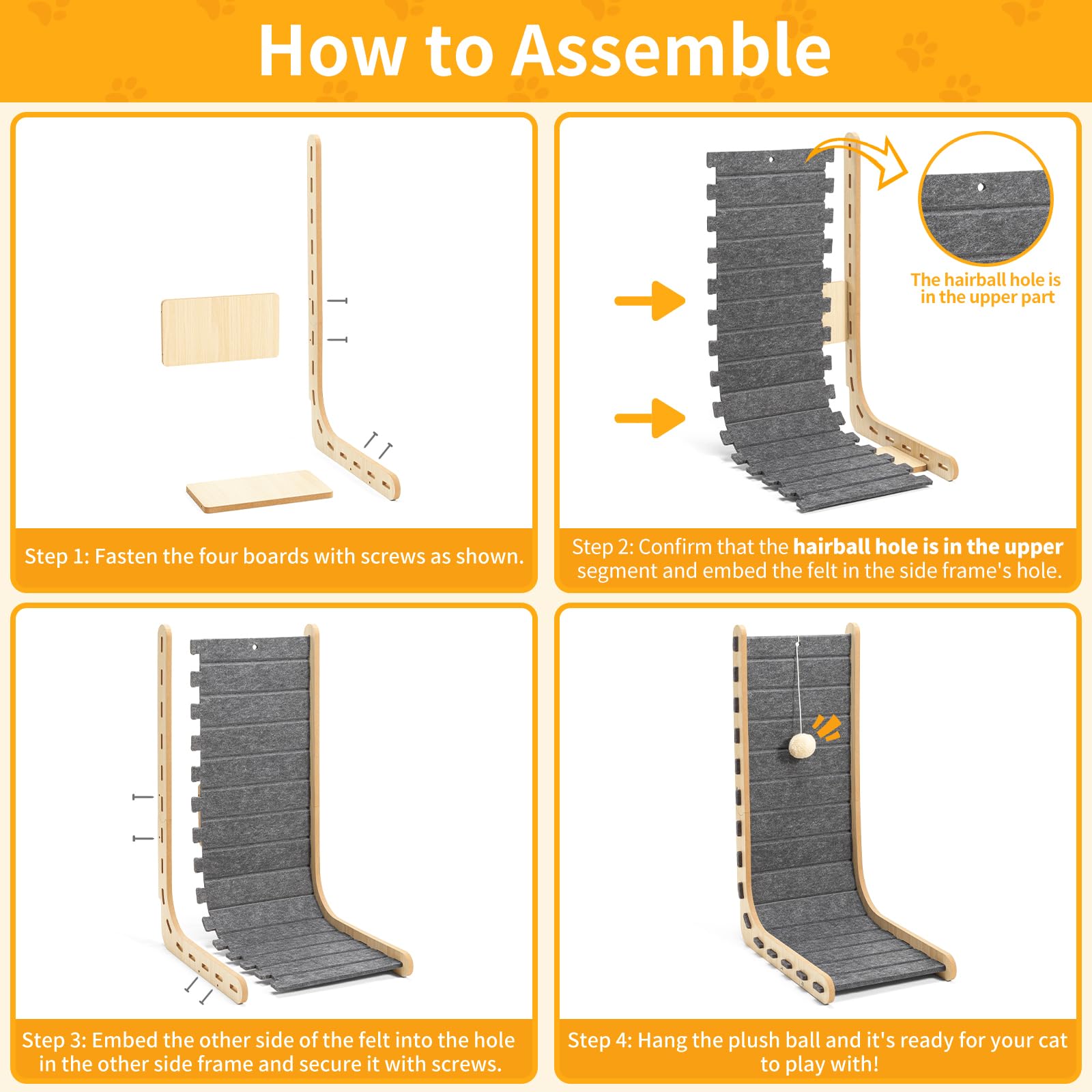 Nxwjoy cat scratch pad spacious-use demonstrates room-friendly placement.