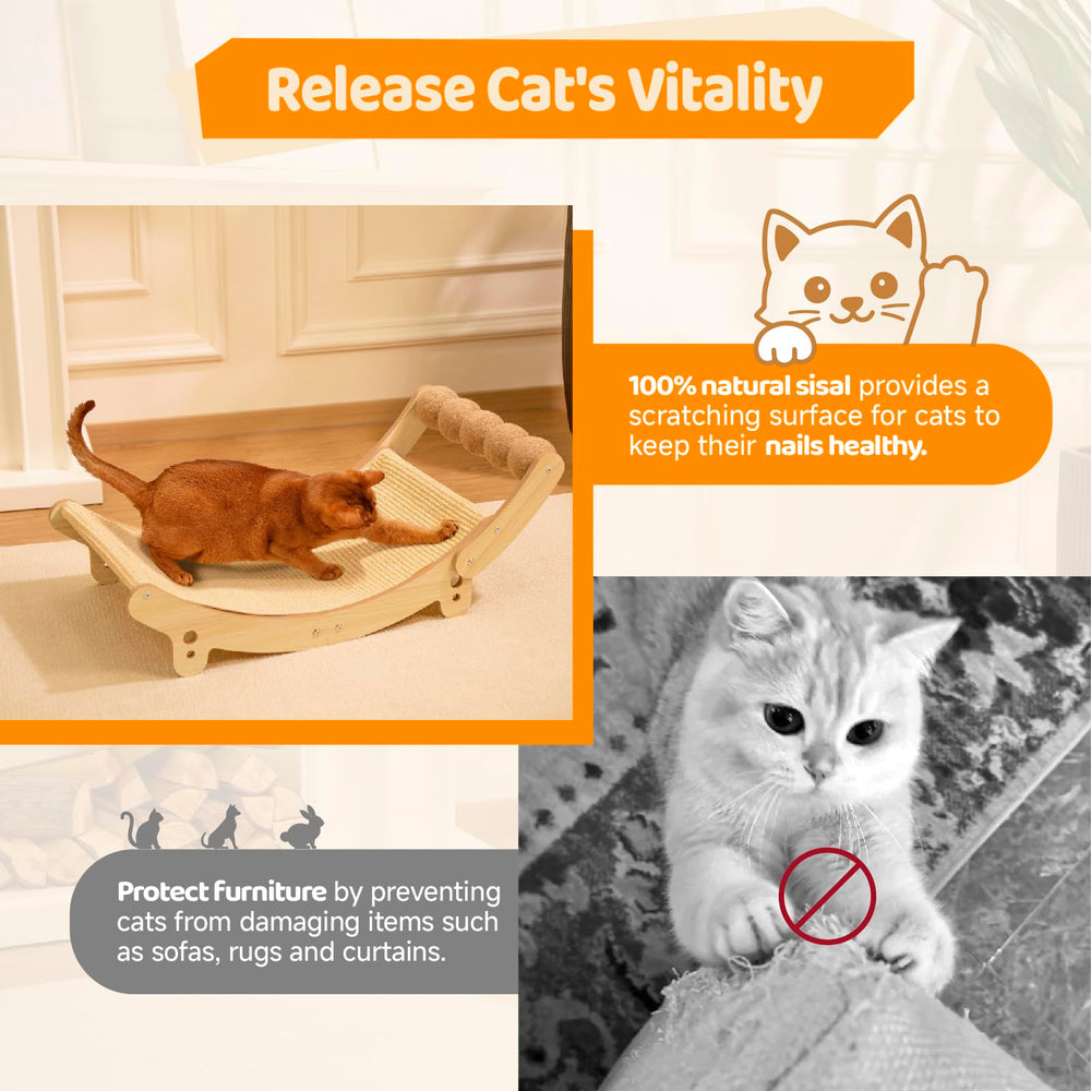 Nxwjoy cat sisal bed bottom ventilation and dry space.