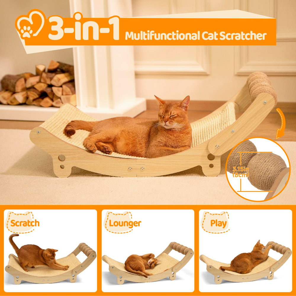 Nxwjoy cat sisal bed durable construction with stable base.