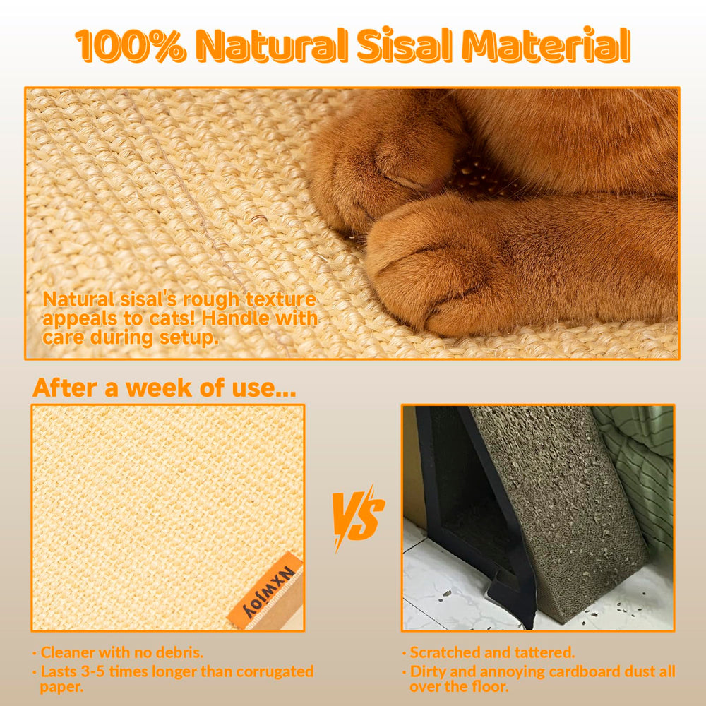 Nxwjoy cat sisal bed interior lounge showing ample resting space.