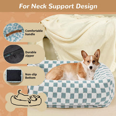Nxwjoy cute dog bed rectangle sofa design showcases secure lounging space for restful naps