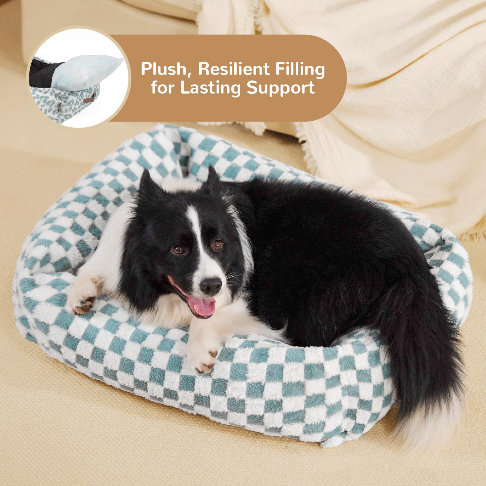 Nxwjoy dog bed removable washable cover simplifies cleaning after messy paws