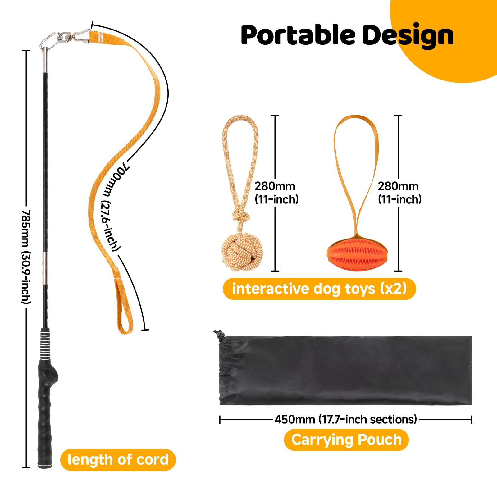 Nxwjoy Flirt Pole stainless steel swivel clasp enables smooth 360-degree rotation.