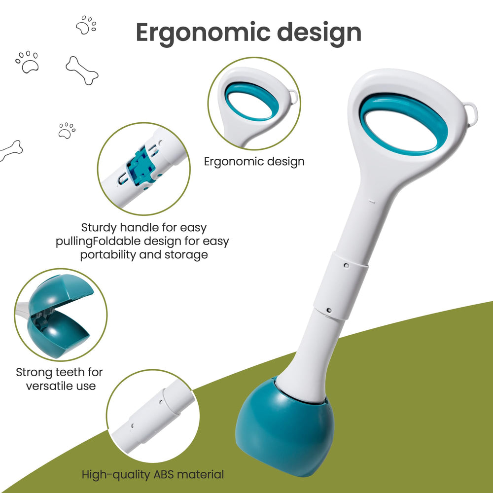 NYEONHRT hygienic pooper scooper with leak-proof bags and rinse-friendly surface