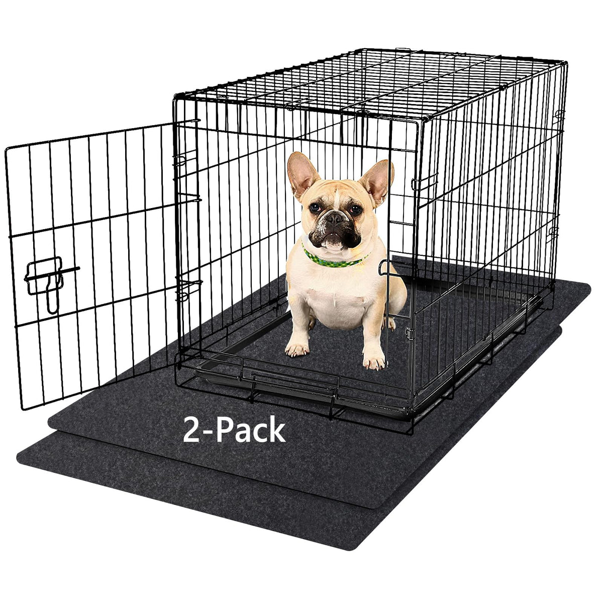 NYFITY kennel pad 48x29 cut-to-fit inside crate for secure, protected flooring.