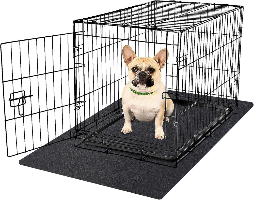 NYFITY Kennel Pad under crate provides floor protection and a soft surface for pets.
