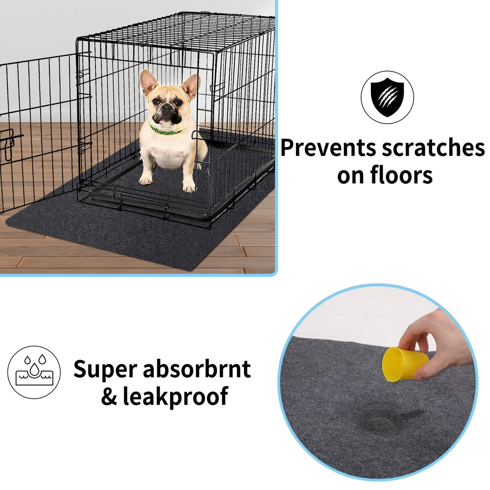 NYFITY waterproof kennel pad protects floors from spills and accidents.