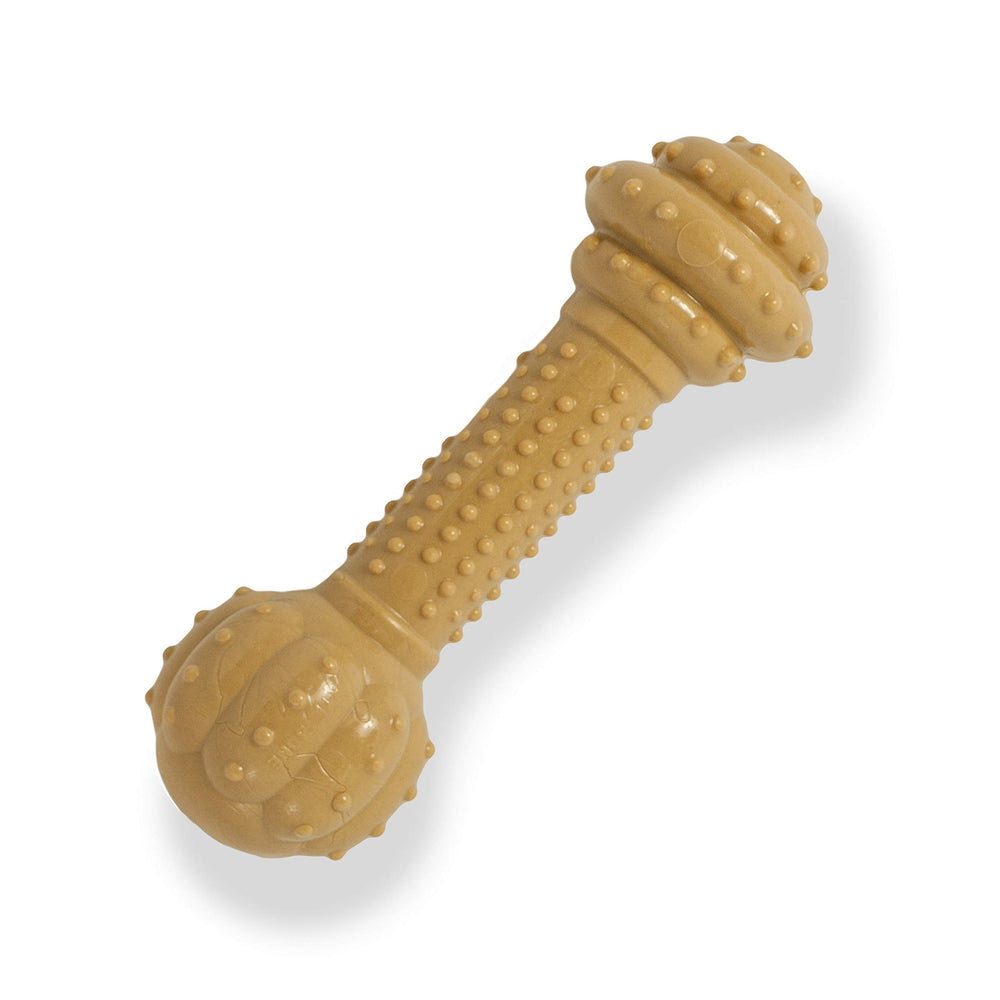 Nylabone Barbell separation-anxiety chew helps soothe chew time at home