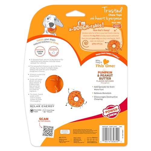 Nylabone Birthday Donut Power Chew Toy texture grip pattern supports long-lasting play.