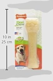 Nylabone FlexiChew Chicken-Flavored Bone Souper Pack 2 for extended chewing and toy engagement