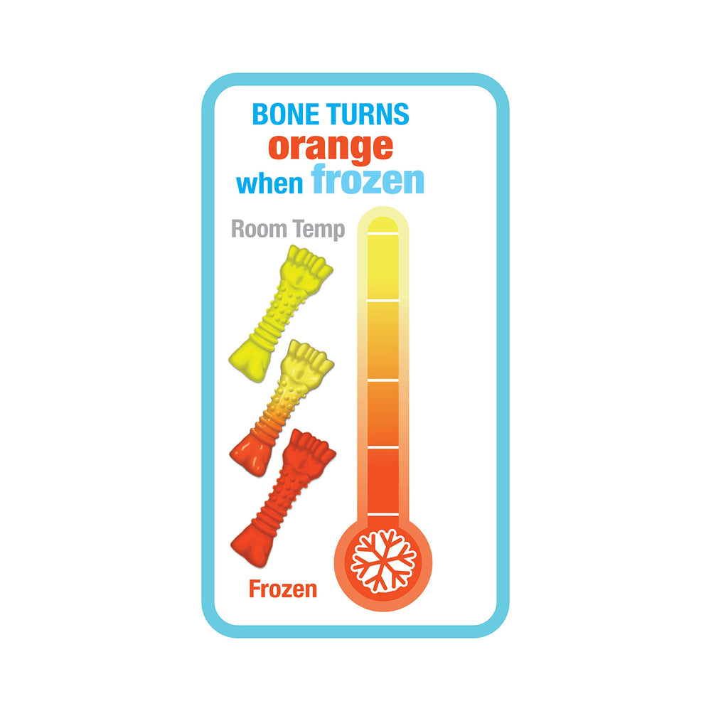 Nylabone Freezer Knuckle Bone has textured nubs massaging gums during chew.