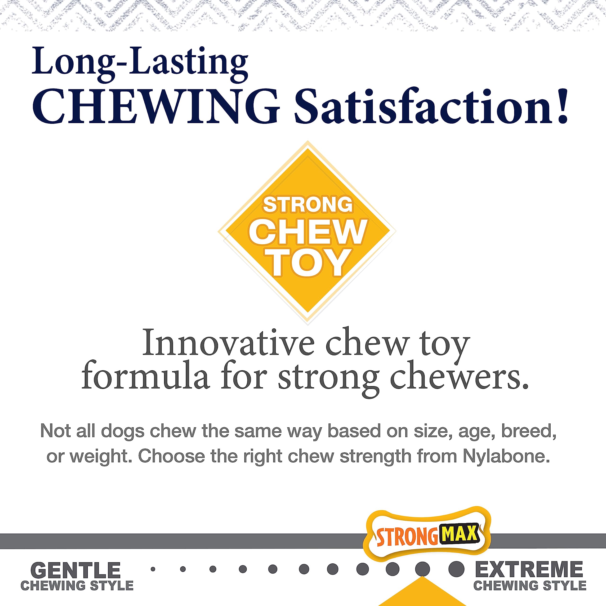 Nylabone Gourmet Style Bacon Flavor Throughout ensures tasty bites during chew sessions.