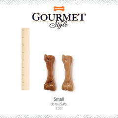 Nylabone Gourmet Style femur chew closeup highlighting durable texture