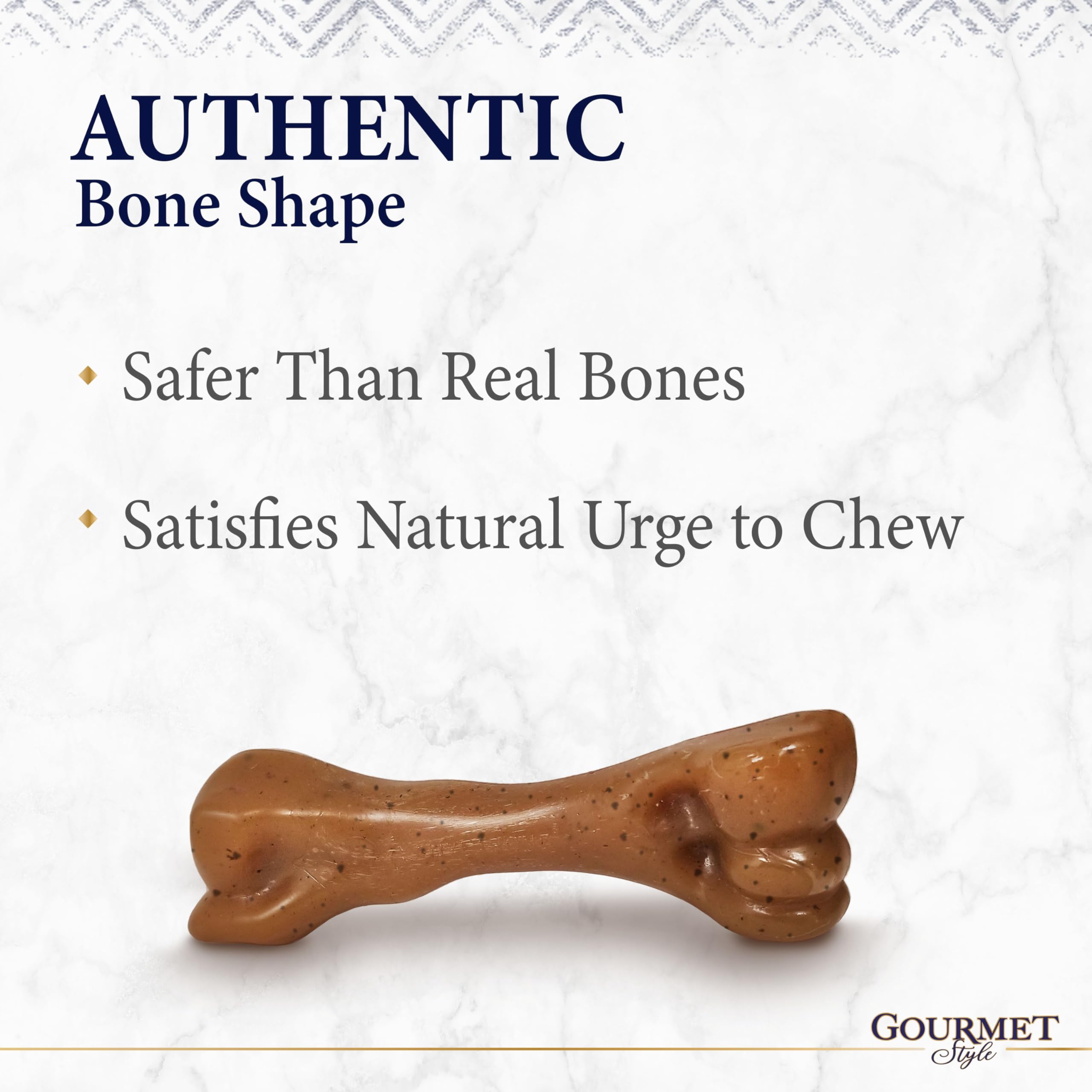 Nylabone Gourmet Style small dogs packaging shows USA made quality