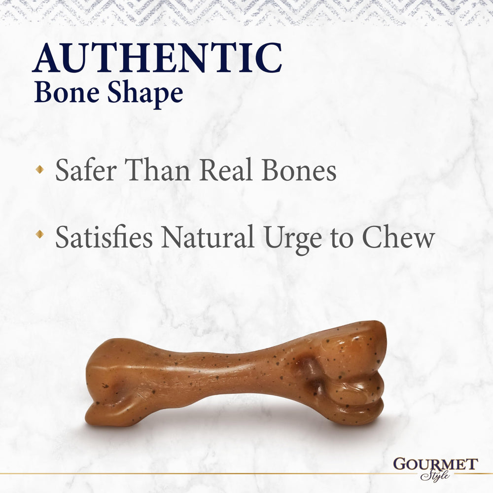 Nylabone Gourmet Style small dogs packaging shows USA made quality