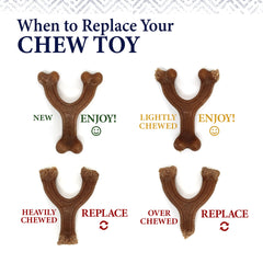 Nylabone Gourmet Style Wishbone ergonomic design enables comfortable chewing from any angle.