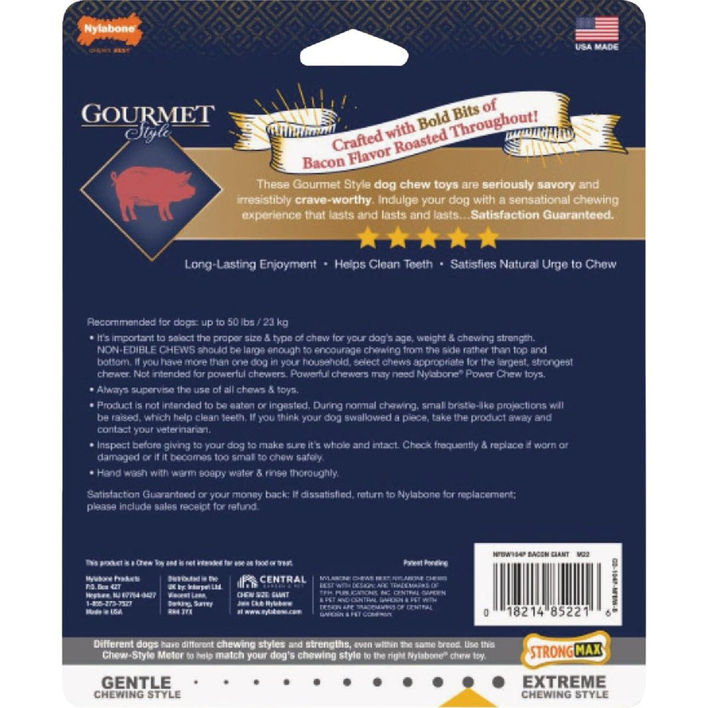 Nylabone Gourmet Style Wishbone USA-made veterinarian-recommended for safe chewing.