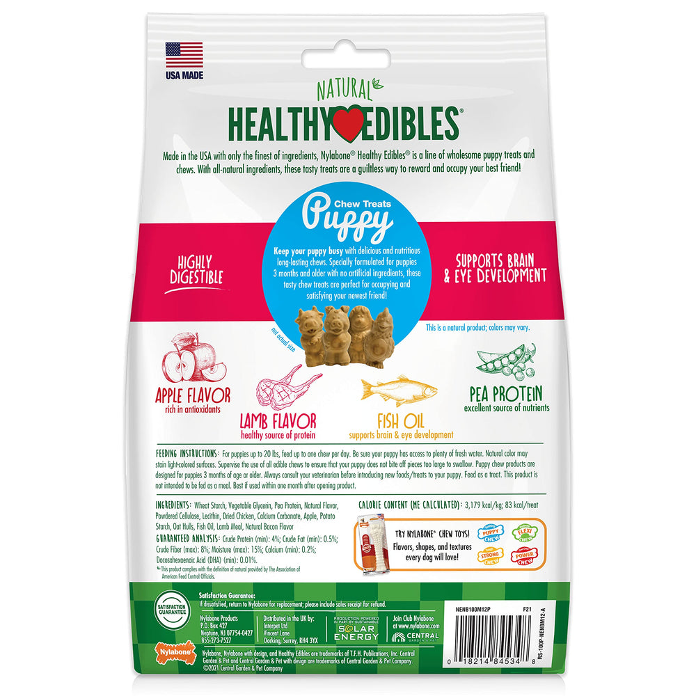 Nylabone Healthy Edibles chiot, ingrédients naturels et purs.