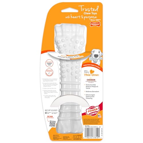 Nylabone Textured Knuckle Bone close-up highlights ridges for long-lasting chew sessions.