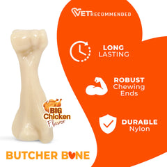 Nylabone limpieza dental al masticar, sabor agradable.