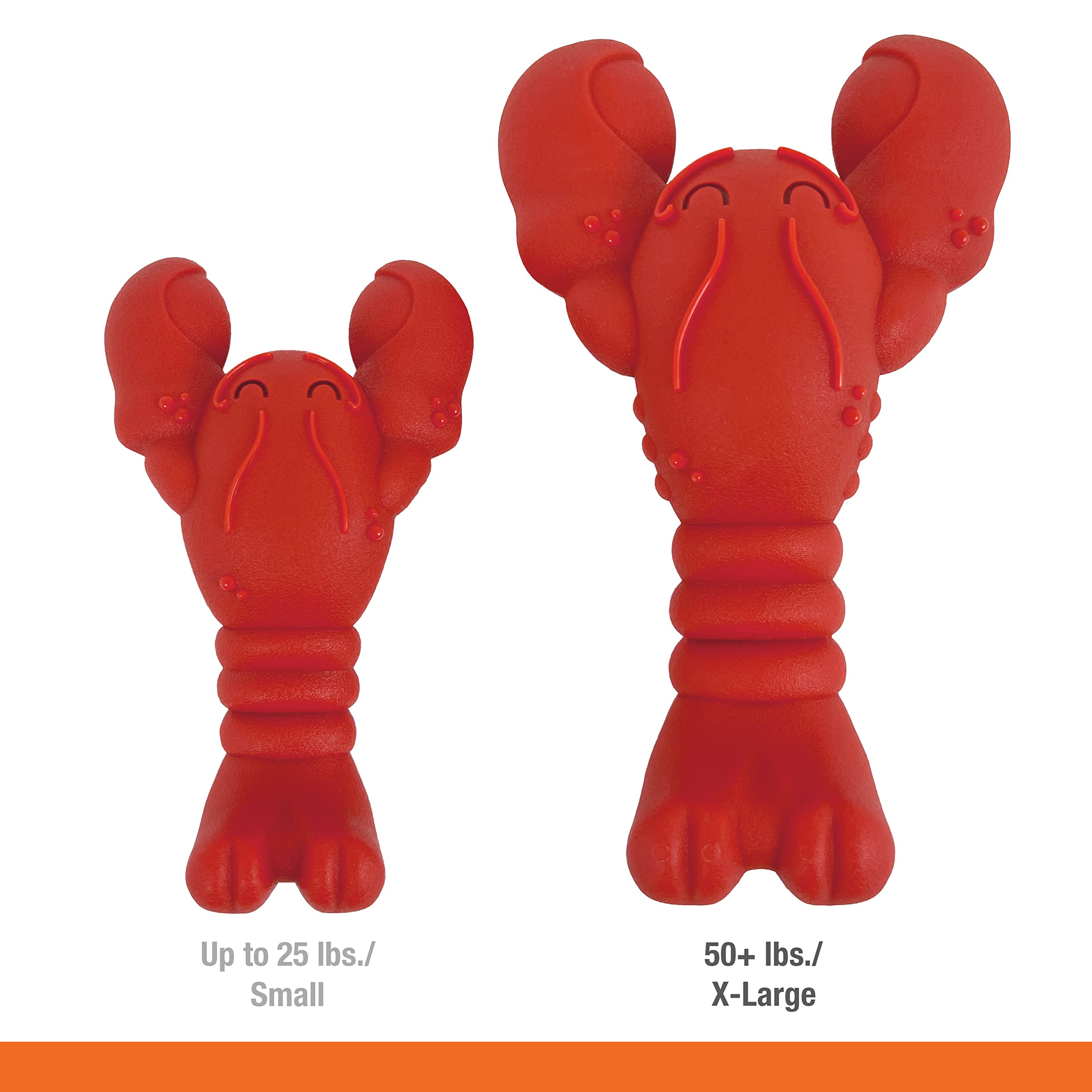 Nylabone Lobster Power Chew Toy grooves and textures aid cleaning action