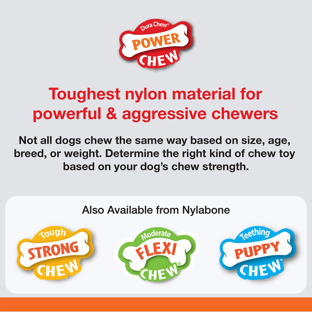 Nylabone Marrow Bone Alternative dog chewing action captures resilient durability