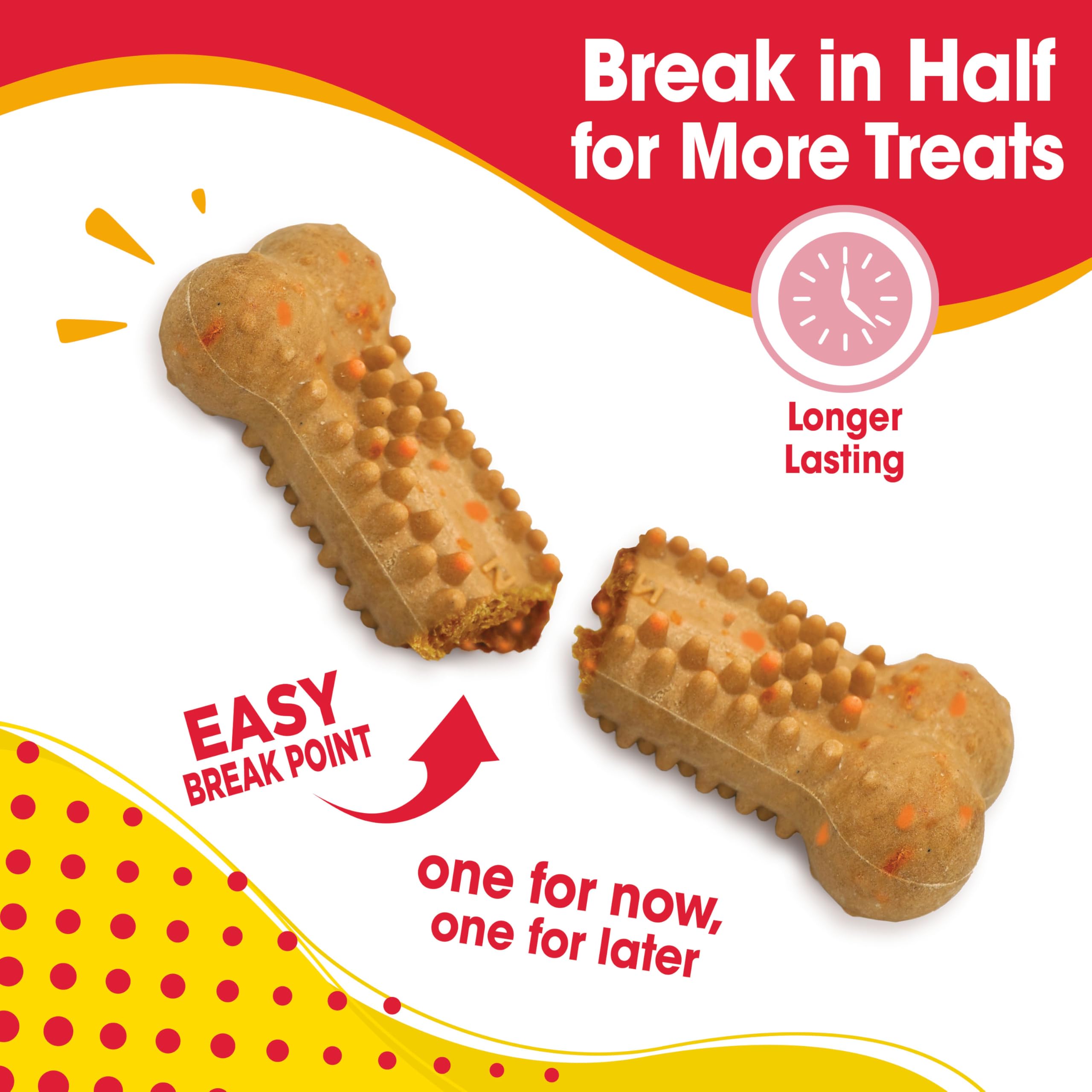Nylabone Nubz long-lasting chew in action during playtime.
