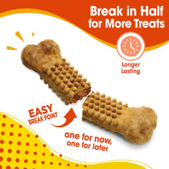 Nylabone Nubz chicken flavor close-up highlights real chicken taste and engaging texture.