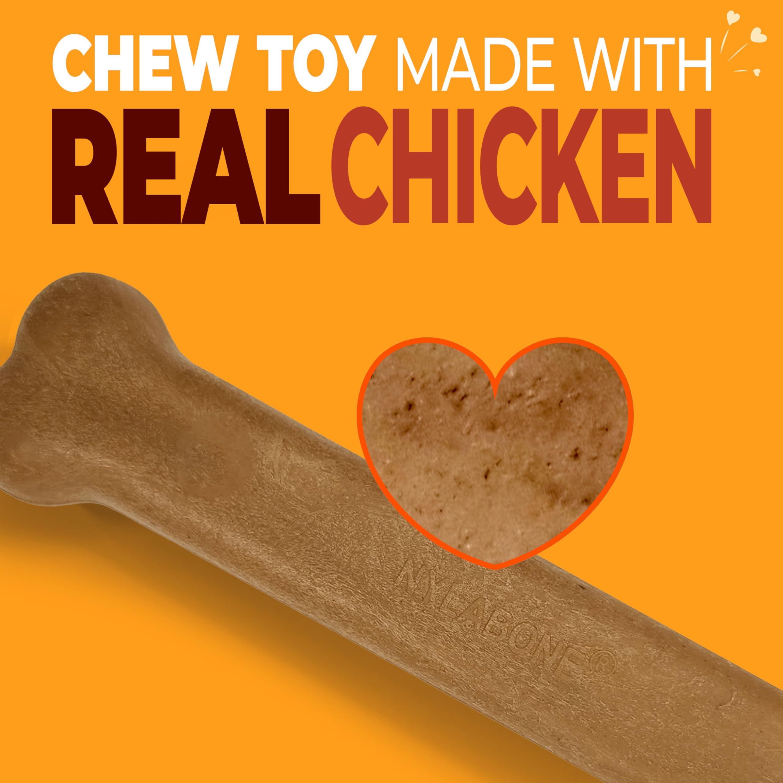 Nylabone Original Bone classic shape image highlights timeless chew toy design