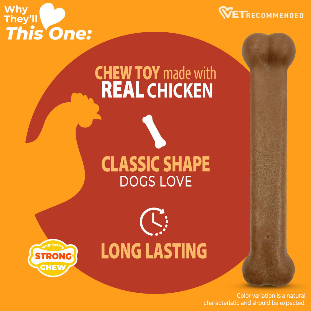 Nylabone Original Bone dental benefits surface demonstrating teeth-cleaning action during chewing