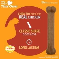 Nylabone Original Bone dental benefits surface demonstrating teeth-cleaning action during chewing