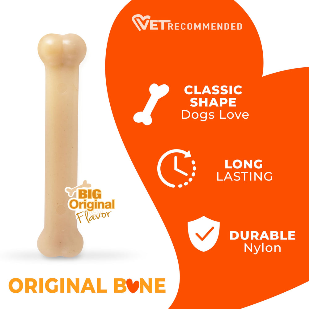 Nylabone Original Bone Power Chew dog-chewing-action large-dog
