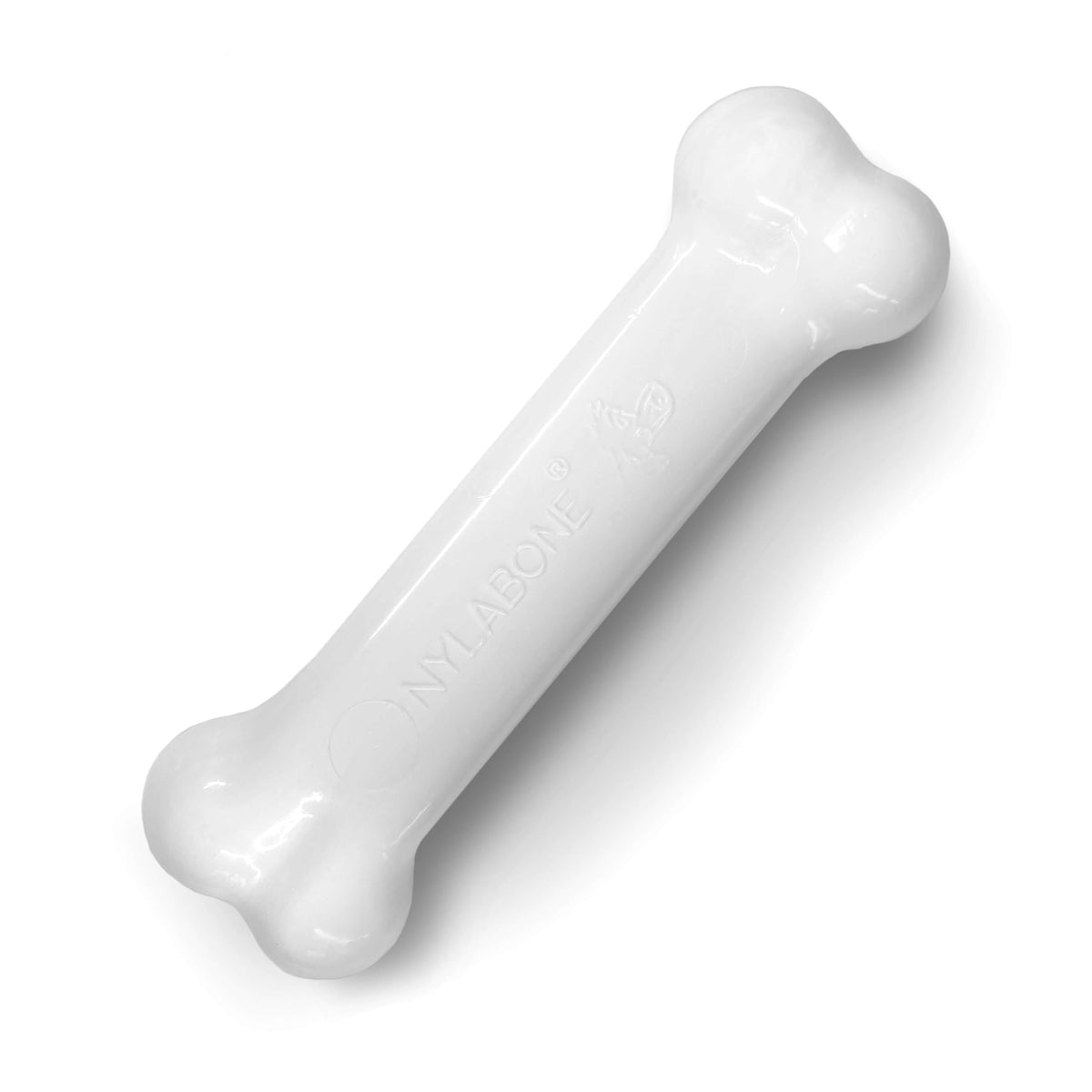 Nylabone Original Bone Power Chew Toy close-up of chicken-flavored surface for chewers.